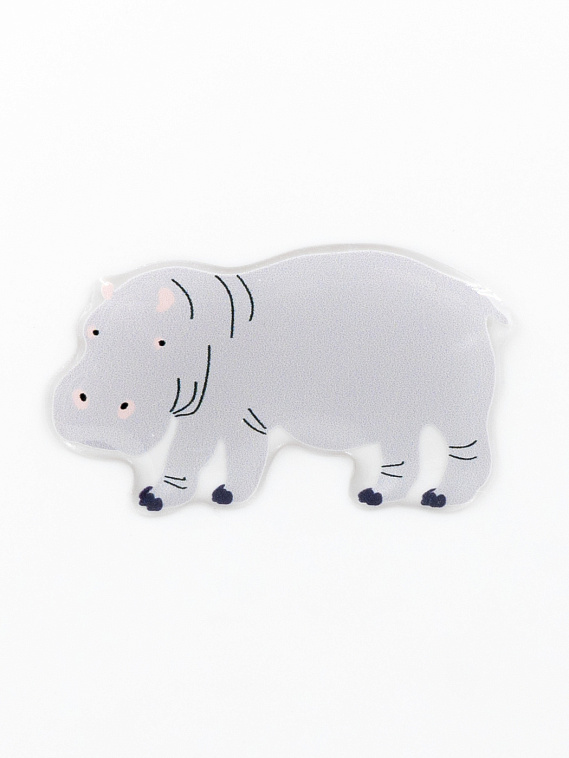 Стикер объемный "Бегемот" 606x758